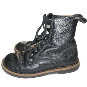 Birkenstock Bryson Lace Up Pebbled Leather Combat Boots Size 36 Euro (5.5 US)